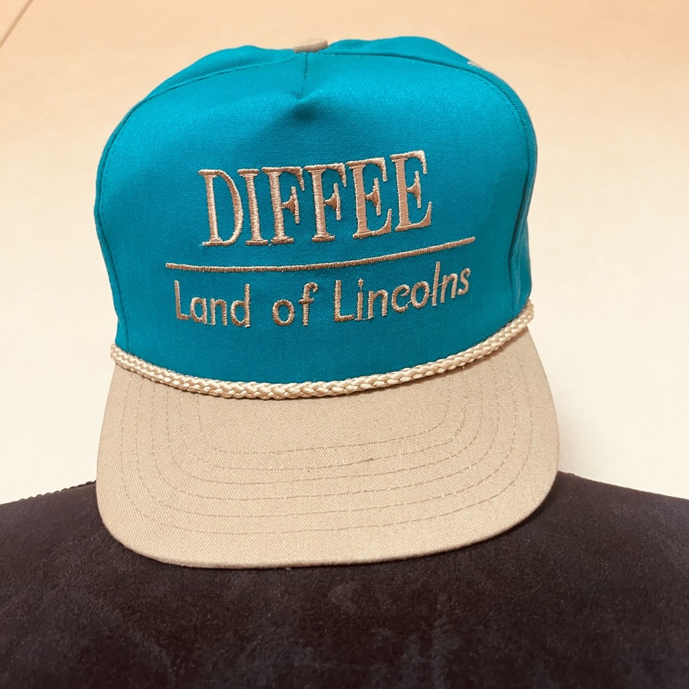 Teal and Tan Diffee Cap